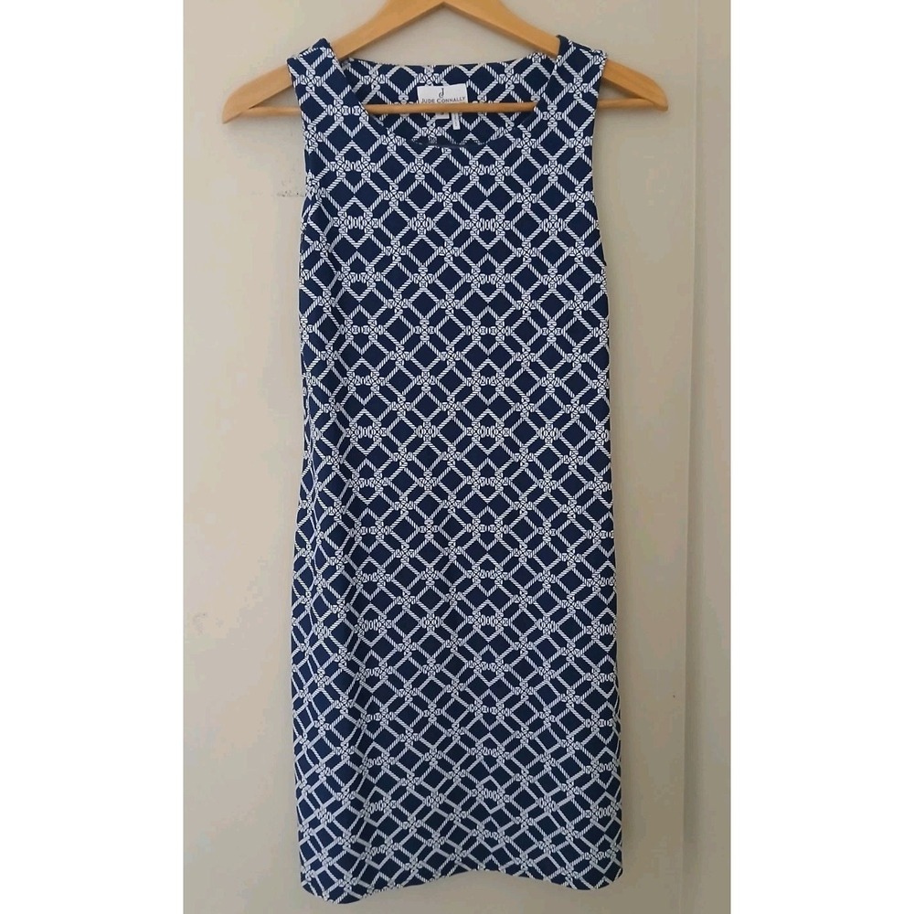 Jude Connally Sleeveless Shift Dress Size Small Nautical Preppy Coastal Beth